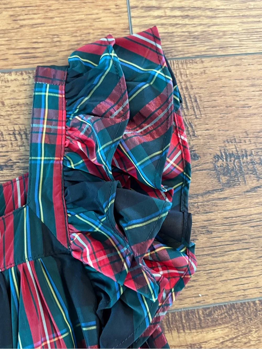 Vineyard Vines Girls XS Holiday Tartan Plaid Ruffle Sleeve Dress